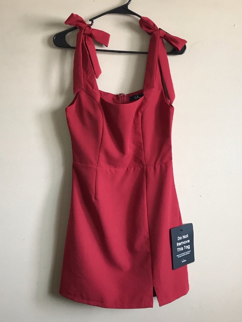 NWT Lulus Your Sweetie Red Tie-Strap‎ Mini Dress Size XS